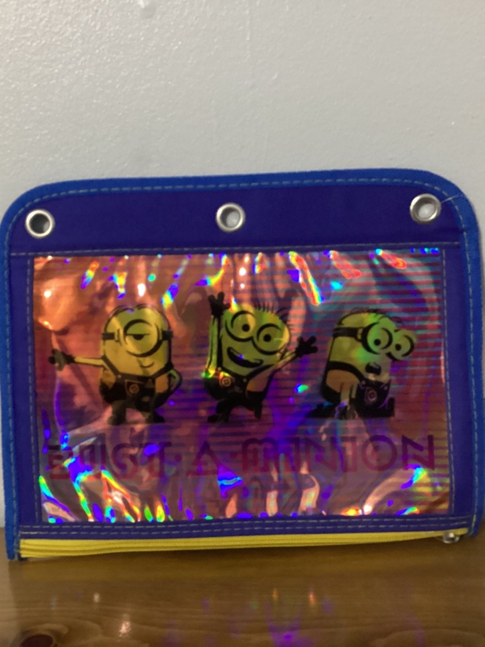 NEW BUST A MINION Hologram Pencil Bag for 3 Ring Binder Despicable Me 3